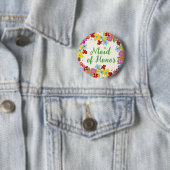 TRAUZEUGIN Spring Flowers Chic Wedname Tag Button (Beispiel)