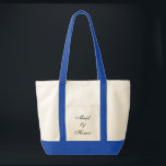 Trauzeugin Tasche<br><div class="desc">Totbeutel in natürlichem/königsblau mit Text; Trauzeugin. Passen Sie dieses Objekt an oder kaufen Sie,  wie es ist.</div>