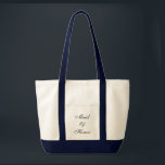 Trauzeugin Tasche<br><div class="desc">Tote Tasche in Naturblau/Marineblau mit Text; Trauzeugin. Passen Sie dieses Objekt an oder kaufen Sie,  wie es ist.</div>