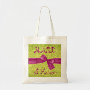 Trauzeugin-Taschen-- rosa und Limoner Bogen und Tragetasche