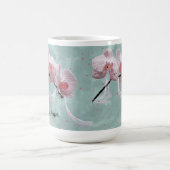 Trauzeugin Tasse Rosa Orchideen Grüner Hintergrund (Mittel)