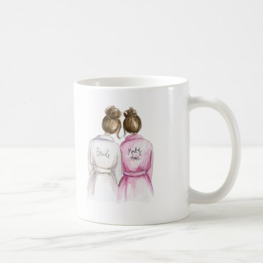 Trauzeugin? Tassen-brünette Braut-brünettes Kaffeetasse (Rechts)