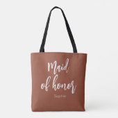 Trauzeugin Terracotta Brown Wedding Tasche (Rückseite)