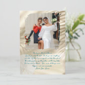 Trauzeugin Tropisches Foto Dankeskarte (Stehend Vorderseite)