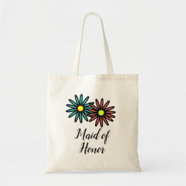 Trauzeugin Türkisblau Blume Tragetasche