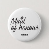 Trauzeugin und Blume Button (Vorderseite)