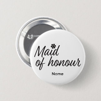 Trauzeugin und Blume Button