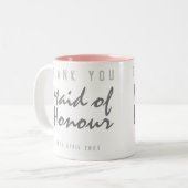 Trauzeugin Vielen Dank für Ihr Geschenk Zweifarbige Tasse (Vorderseite Links)