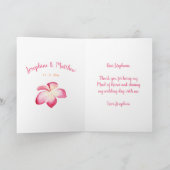 Trauzeugin Vielen Dank, Watercolor Plumeria Dankeskarte (Innenseite)