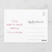 Trauzeugin von Blumenbändern Postkarte (Rückseite)