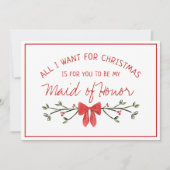 Trauzeugin Vorschlag Alles, was ich zu Weihnachten Karte (Vorderseite)