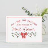 Trauzeugin Vorschlag Alles, was ich zu Weihnachten Karte (Stehend Vorderseite)