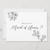 Trauzeugin Vorschlag Delikate Blume Elegant Einladung (Vorderseite)