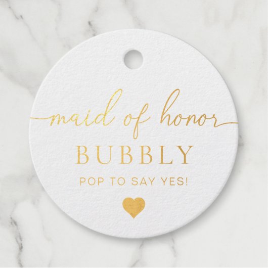 Trauzeugin Vorschlag Foil Favor Tag (Vorderseite)