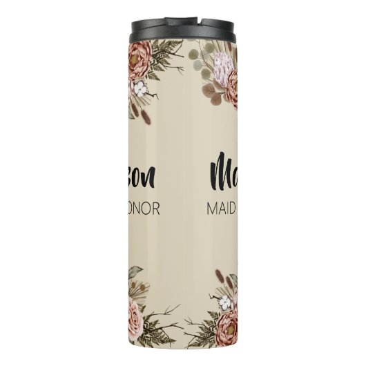 Trauzeugin Vorschlag Geschenk benutzerdefiniertes  Thermosbecher (Rückseite)