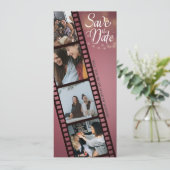 Trauzeugin Vorschlagskarte mit 4-Foto Collage Save The Date (Stehend Vorderseite)