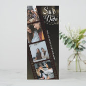 Trauzeugin Vorschlagskarte mit 4-Foto Collage Save The Date (Stehend Vorderseite)