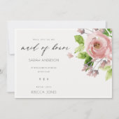 TRAUZEUGIN WASSERFARBENER BLUSPINK EINLADUNG (Vorderseite)