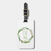 Trauzeugin Watercolor Laurel Wreath Gepäckanhänger (Vorderseite vertikal)