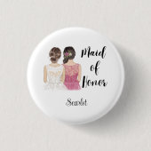 Trauzeugin Wedding Brautparty Pinback Button (Vorderseite)
