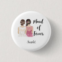 Trauzeugin Wedding Brautparty Pinback