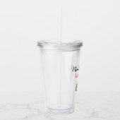 Trauzeugin Wedding Colorful Pink Paisley Floral Acryltrinkbecher (Rechts)