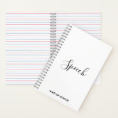 Trauzeugin Wedding Speech Notebook Notizblock (Innen)