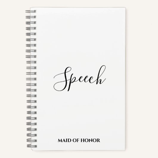 Trauzeugin Wedding Speech Notebook Notizblock (Vorderseite)