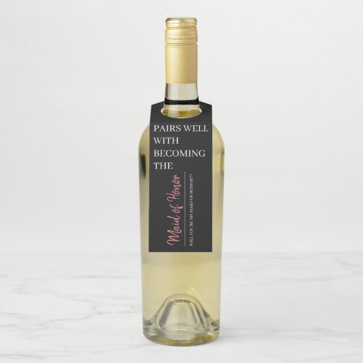Trauzeugin Wine Flasche Flaschenanhänger (Auf Flasche)