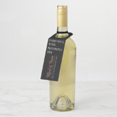 Trauzeugin Wine Flasche Flaschenanhänger (Angewinkelt)