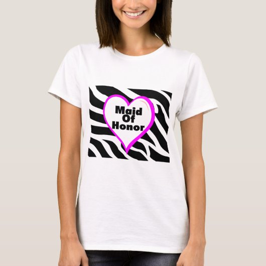 Trauzeugin Zebra T-Shirt (Vorderseite)