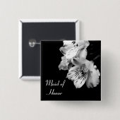 Trauzeuginalstroemeria-Lilien-Knopf Button (Vorne & Hinten)