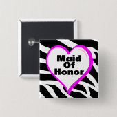 Trauzeuginzebra-Streifen Button (Vorne & Hinten)