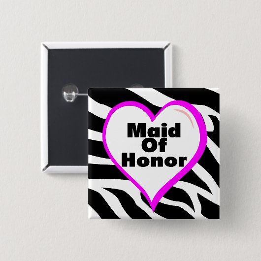 Trauzeuginzebra-Streifen Button (Vorne & Hinten)