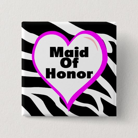 Trauzeuginzebra-Streifen Button (Vorderseite)