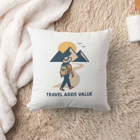 Travel adds value kissen (Decke)