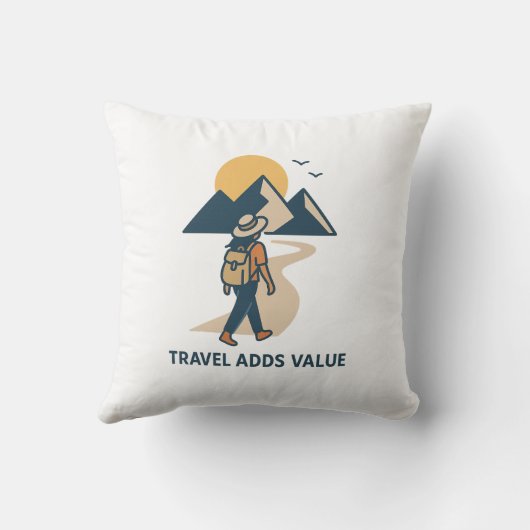 Travel adds value kissen (Rückseite)