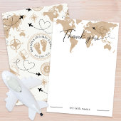Travel Adventure Baby Dusche Danke Karte