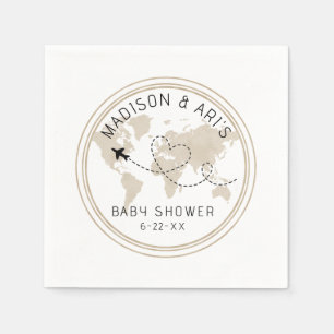 Travel Adventure Baby Dusche Napkins Serviette