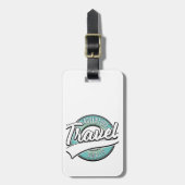 Travel Adventure erwartet Vintages Logo Gepäckanhänger (Vorderseite vertikal)