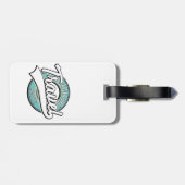 Travel Adventure erwartet Vintages Logo Gepäckanhänger (Rückseite horizontal)