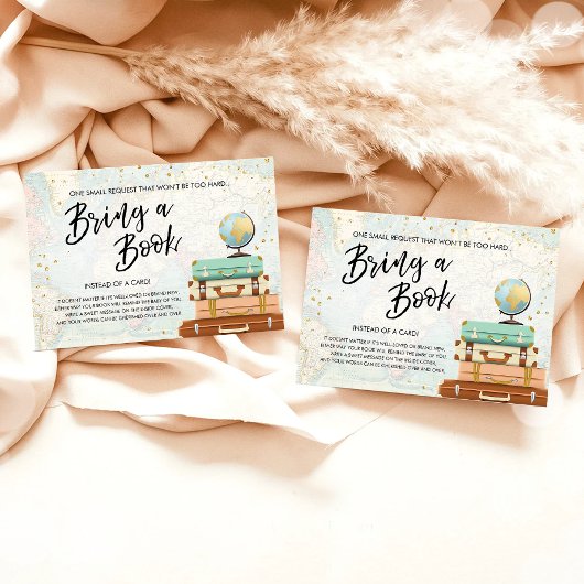 Travel Adventure Gold Baby Dusche Bringen Sie ein Begleitkarte