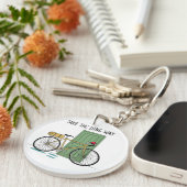 Travel Adventure Line Art – Take the Long Way Schlüsselanhänger (Vorderseite rechts)