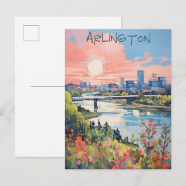 Travel Aesthetic City Arlington Dallas Texas Postkarte