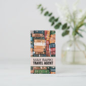 Travel Agency Agent Business Card Visitenkarte (Stehend Vorderseite)