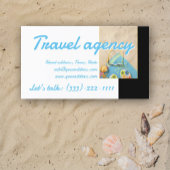 Travel Agency Beach Time Schwarz-weiß Business Car Visitenkarte