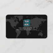Travel Agency Logo World Map Visitenkarte (Vorderseite)