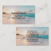Travel Agent Beach Ocean Business Card Visitenkarte (Vorne/Hinten)