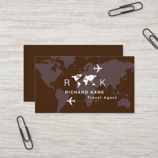 Travel Agent Business Card für ihn Visitenkarte (Vorderseite/Rückseite Beispiel)