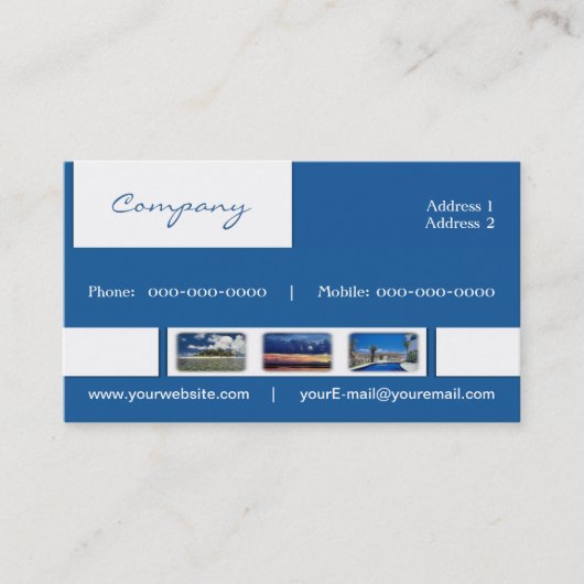 Travel Agent Business Card Visitenkarte (Vorderseite)